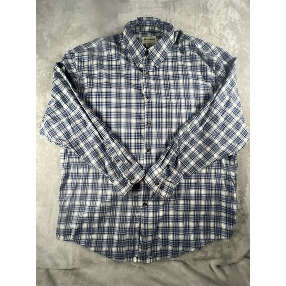 Eddie Bauer Other - Eddie Bauer Men's Size L Plaid Long Sleeve Button Front Casual Shirt 100% Cotton